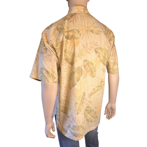 Tori Richard Cotton Lawn Hawaiian Tiki Shirt Leaf Print Made in Hawaii NWOT - Picture 3 of 13